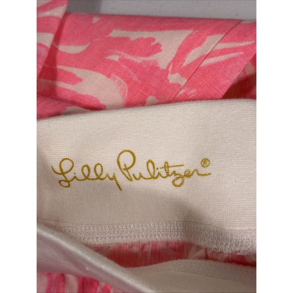 Lilly Pulitzer The Beach Pant Womens Size Small Pink Colorful Hippie Linen‎ - Picture 10 of 16